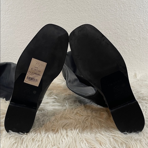 Via Spiga Women's Varun Leather/Stretch Over The Knee Boots Black Size 7.5 NEW - Picture 10 of 13